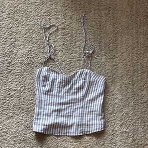 Abercrombie & Fitch Gray Striped Camisole